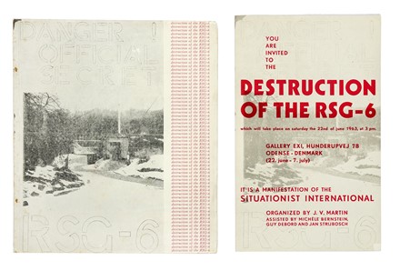 Destruktion AF rsg-6. En kollektiv manifestation af Situationistisk Internationale.  Michle Bernstein, Jeppesen Victor Martin, Jan Strijbosch, Guy-Ernest Debord  - Asta Autografi e manoscritti, Futurismo, libri del Novecento e libri d'artista [Parte I] - Libreria Antiquaria Gonnelli - Casa d'Aste - Gonnelli Casa d'Aste