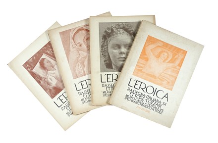  Cozzani Ettore : Lotto di 9 fascicoli da L'Eroica. Rassegna italiana di Ettore Cozzani. Anni XXIX-XXX (-XXXIII).  Adolfo De Carolis  (Montefiore dell'Aso, 1874 - Roma, 1928), Diego Pettinelli  (Matelica, 1897 - Roma, 1989)  - Asta Autografi e manoscritti, Futurismo, libri del Novecento e libri d'artista [Parte I] - Libreria Antiquaria Gonnelli - Casa d'Aste - Gonnelli Casa d'Aste