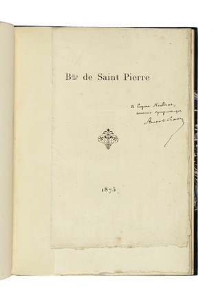  France Anatole : Dedica autografa e molte annotazioni autografe allegate al libretto Bernardin de Saint-Pierre et la princesse Marie Miesnik. Notice. Paris: J. Charavay ain�, 1875.  - Asta Libri, autografi e manoscritti - Libreria Antiquaria Gonnelli - Casa d'Aste - Gonnelli Casa d'Aste