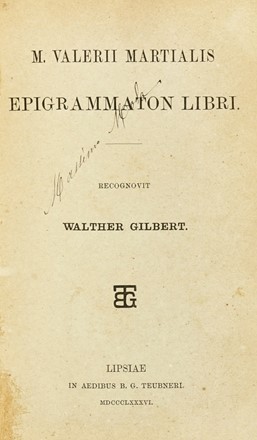  Martialis Marcus Valerio : Lotto composto di 5 opere.  - Asta Libri a stampa dal XV al XIX secolo [Parte II] - Libreria Antiquaria Gonnelli - Casa d'Aste - Gonnelli Casa d'Aste