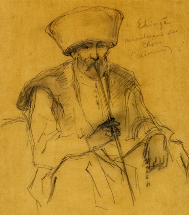  Amedeo Preziosi  (Malta, 1816 - Costantinopoli, 1882) : Lotto composto di 2 disegni.  [..]