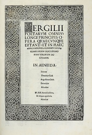  Vergilius Maro Publius : Opera.  - Asta Libri a stampa dal XV al XIX secolo [Parte II] - Libreria Antiquaria Gonnelli - Casa d'Aste - Gonnelli Casa d'Aste