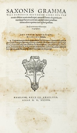  Saxo Grammaticus : Danorum historiae libri XVI. Storia, Storia, Diritto e Politica  - Auction Books from XV to XIX Century [II Part] - Libreria Antiquaria Gonnelli - Casa d'Aste - Gonnelli Casa d'Aste