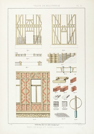 Trait thorique et pratique de maonnerie et des parties qui s'y rattachent. Scienze tecniche e matematiche  - Auction Books from XV to XIX Century [II Part] - Libreria Antiquaria Gonnelli - Casa d'Aste - Gonnelli Casa d'Aste