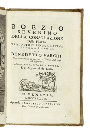 Lotto composto di 8 opere del XVIII secolo.  Marcus Tullius Cicero, Anicius Manlius Torquatus Severinus Boethius, Xenophon, Justinianus, Publius Vergilius Maro  - Asta Libri a stampa dal XV al XIX secolo [Parte II] - Libreria Antiquaria Gonnelli - Casa d'Aste - Gonnelli Casa d'Aste