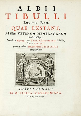 Lotto composto di 7 opere del XVIII secolo.  Marcus Tullius Cicero, Albius Tibullus, Cornelius Nepos, Lucius Annaeus Seneca  - Asta Libri a stampa dal XV al XIX secolo [Parte II] - Libreria Antiquaria Gonnelli - Casa d'Aste - Gonnelli Casa d'Aste