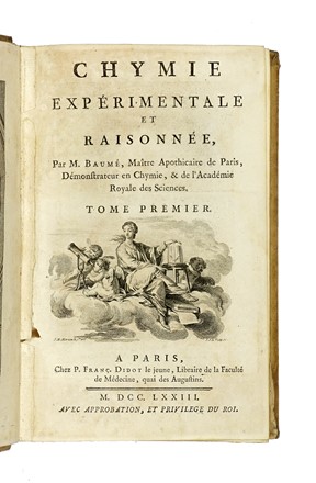  Baumé Antoine : Chymie expérimentale et raisonnée... Tome premier (-troisieme). Chimica, Farmacologia, Scienze tecniche e matematiche, Medicina  - Auction Books from XV to XIX Century [II Part] - Libreria Antiquaria Gonnelli - Casa d'Aste - Gonnelli Casa d'Aste