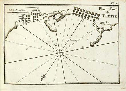  Roux Joseph : Receuil des principaux plans, des portes, et rades de la Mer Mediterrane, estraits de ma carte en douze feilles...  - Asta Libri a stampa dal XV al XIX secolo [Parte II] - Libreria Antiquaria Gonnelli - Casa d'Aste - Gonnelli Casa d'Aste