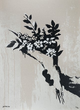  Banksy  (Bristol, 1974) : Gross Domestic Product. Thrower (grey).  - Asta Arte  [..]