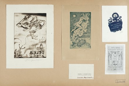  Autori vari : Album di 2022 ex libris.  Michel Fingesten  (Buczkowitz, 1883 - Cerisano, 1943)  - Auction Modern and Contemporary Art [II Part ] - Libreria Antiquaria Gonnelli - Casa d'Aste - Gonnelli Casa d'Aste