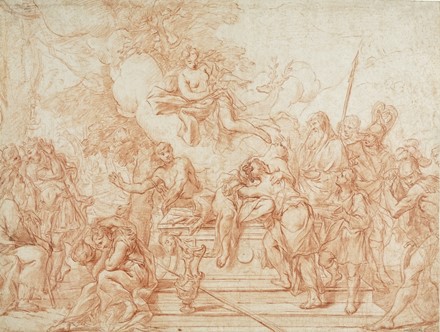 Il sacrificio di Ifigenia (r) / Studio per la medesima composizione (v).  - Auction Ancient Art [I Part] - Libreria Antiquaria Gonnelli - Casa d'Aste - Gonnelli Casa d'Aste