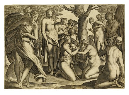 Philips Galle  (Haarlem, 1537 - Anversa, 1612) : Tre tavole da La storia di Adone.  - Auction Ancient Art [I Part] - Libreria Antiquaria Gonnelli - Casa d'Aste - Gonnelli Casa d'Aste