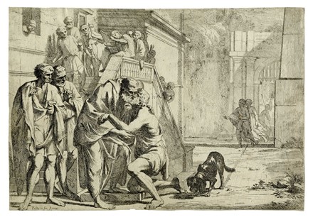  Pietro Testa  (Lucca, 1611 - Roma, 1650) : Il figliuol prodigo.  - Auction Ancient Art [I Part] - Libreria Antiquaria Gonnelli - Casa d'Aste - Gonnelli Casa d'Aste