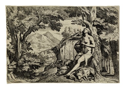  Pietro Testa  (Lucca, 1611 - Roma, 1650) : Il figliuol prodigo.  - Auction Ancient Art [I Part] - Libreria Antiquaria Gonnelli - Casa d'Aste - Gonnelli Casa d'Aste