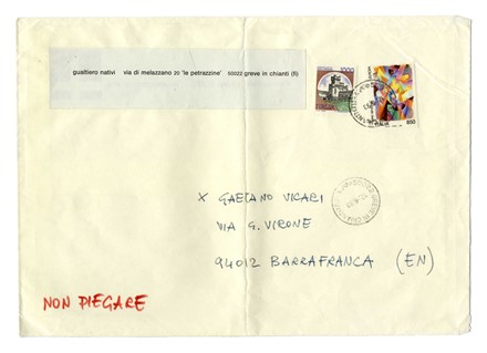  Autori vari : Lotto composto di 3 lettere.  Gaetano Vicari  (Barrafranca, 1944),  [..]