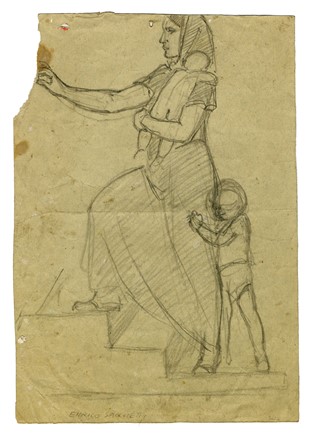  Enrico Sacchetti  (Roma, 1877 - Firenze, 1969) : Coppia galante.  - Asta Arte Moderna  [..]
