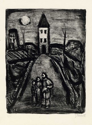  Georges Rouault  (Paris, 1871 - 1958) : Lotto composto di 2 incisioni provenienti dalla suite La Petite Banlieu.  - Auction Modern and Contemporary Art [II Part ] - Libreria Antiquaria Gonnelli - Casa d'Aste - Gonnelli Casa d'Aste