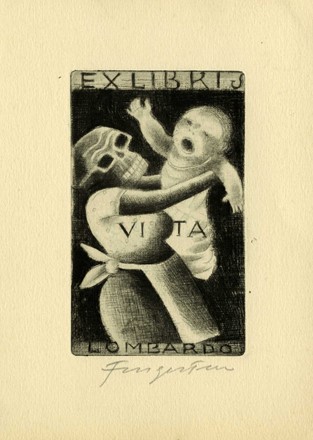  Michel Fingesten  (Buczkowitz, 1883 - Cerisano, 1943) : Lotto composto di 5 ex libris.  - Auction Modern and Contemporary Art [II Part ] - Libreria Antiquaria Gonnelli - Casa d'Aste - Gonnelli Casa d'Aste