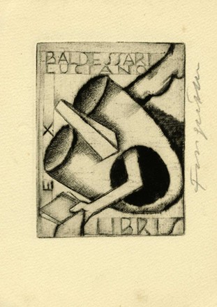  Michel Fingesten  (Buczkowitz, 1883 - Cerisano, 1943) : Lotto composto di 5 ex libris.  - Auction Modern and Contemporary Art [II Part ] - Libreria Antiquaria Gonnelli - Casa d'Aste - Gonnelli Casa d'Aste