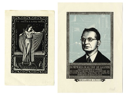 Italo Zetti  (Firenze, 1913 - Casore del Monte, 1978) : Lotto composto di 8 ex  [..]