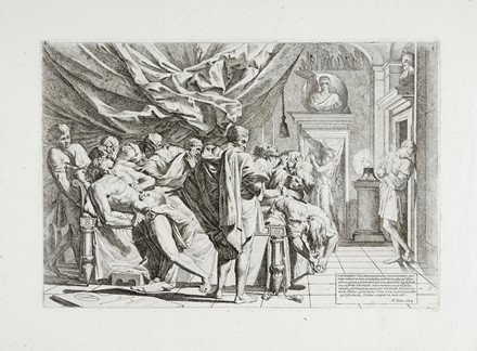  Pietro Testa  (Lucca, 1611 - Roma, 1650) : La morte di Catone.  - Auction Ancient Art [I Part] - Libreria Antiquaria Gonnelli - Casa d'Aste - Gonnelli Casa d'Aste