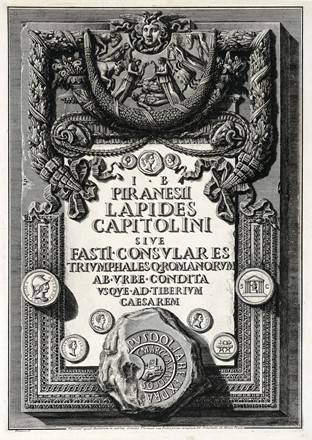  Giovanni Battista Piranesi  (Mogliano Veneto, 1720 - Roma, 1778) : Frontespizio de Le rovine del castello dell'Acqua Giulia... e altri titoli incisi.  - Auction Ancient Art [I Part] - Libreria Antiquaria Gonnelli - Casa d'Aste - Gonnelli Casa d'Aste