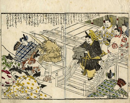  Hishikawa Moronobu  (Hodamura, 1618 - Edo, 1694) [da] : Tre tavole da La storia di Shutendoji.  - Auction Ancient Art [I Part] - Libreria Antiquaria Gonnelli - Casa d'Aste - Gonnelli Casa d'Aste