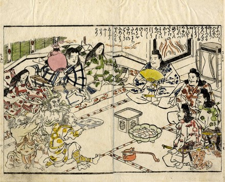  Hishikawa Moronobu  (Hodamura, 1618 - Edo, 1694) [da] : Tre tavole da La storia di Shutendoji.  - Auction Ancient Art [I Part] - Libreria Antiquaria Gonnelli - Casa d'Aste - Gonnelli Casa d'Aste