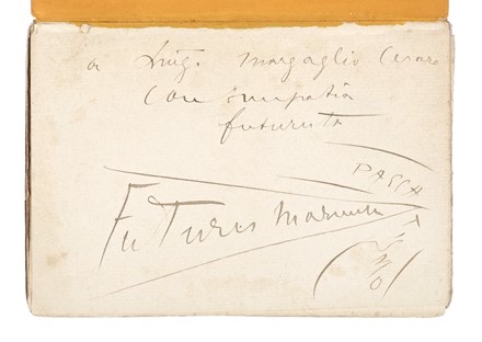  Marinetti Filippo Tommaso : Zang Tumb Tuuum. Adrianopoli ottobre 1912. Parole in libertà.  - Asta Libri, autografi e manoscritti - Libreria Antiquaria Gonnelli - Casa d'Aste - Gonnelli Casa d'Aste