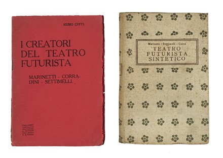  Marinetti Filippo Tommaso [e altri] : Il Teatro futurista sintetico. Creato da Marinetti, Settimelli, Bruno Corra...  Emilio Settimelli  (Firenze, 1891 - 1954), Bruno [pseud. di Ginanni Corradini Bruno] Corra  (Ravenna, 1892 - Varese, 1976), Remo Chiti  (1891 - 1971)  - Asta Libri, autografi e manoscritti - Libreria Antiquaria Gonnelli - Casa d'Aste - Gonnelli Casa d'Aste