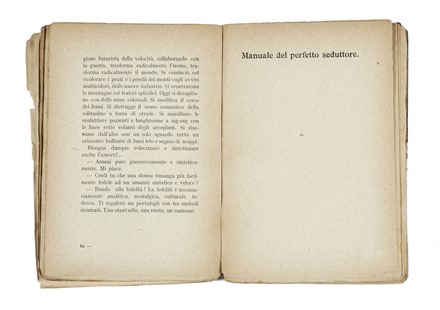  Marinetti Filippo Tommaso : Come si seducono le donne. Prefazione di Bruno Corra e Settimelli.  Bruno [pseud. di Ginanni Corradini Bruno] Corra  (Ravenna, 1892 - Varese, 1976), Emilio Settimelli  (Firenze, 1891 - 1954), Mario Dessy  - Asta Libri, autografi e manoscritti - Libreria Antiquaria Gonnelli - Casa d'Aste - Gonnelli Casa d'Aste