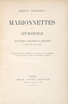 Lotto composto di 6 edizioni sulle marionette.  - Asta Libri, autografi e manoscritti - Libreria Antiquaria Gonnelli - Casa d'Aste - Gonnelli Casa d'Aste