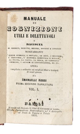 Lotto composto di 16 edizioni sui segreti domestici.  - Asta Libri, autografi e manoscritti - Libreria Antiquaria Gonnelli - Casa d'Aste - Gonnelli Casa d'Aste