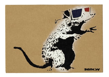  Banksy  (Bristol, 1974) : Dismaland. 3D Glasses Rat.  - Auction Ancient, Modern and Contemporary Art [II Part ] - Libreria Antiquaria Gonnelli - Casa d'Aste - Gonnelli Casa d'Aste