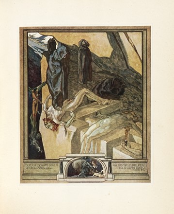 Alighieri Dante : Die göttliche komödie [...]. Farbenphantasien von Franz von Bayros.  [..]