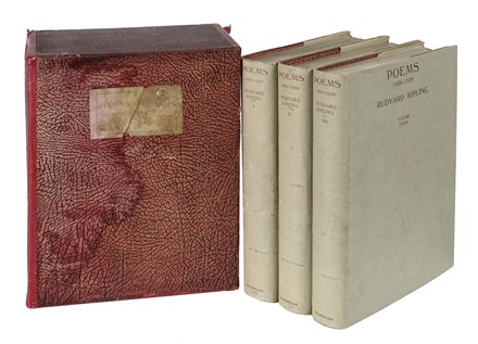 Kipling Rudyard : Poems. Volume one (-three). Letteratura inglese  - Auction Books,  [..]