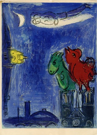  Marc Chagall  (Vitebsk, 1887 - St. Paul de  Vence, 1985) : Lotto composto di 9 incisioni.  Joan Mir  (Montroig, 1893 - Palma di Majorca, 1983)  - Auction Ancient, Modern and Contemporary Art [II Part ] - Libreria Antiquaria Gonnelli - Casa d'Aste - Gonnelli Casa d'Aste
