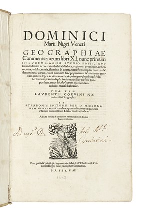  Negri Domenico Maria : Geographiae commentariorum libri XI. Geografia e viaggi  [..]