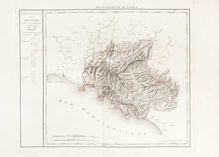  Pierre Antoine-Franois Tardieu (Tardieu de l'Estrapade)  (Parigi, 1757 - 1822) : Dpartement de Gnes Divis en 5 Arrondissemens et en 41 cantons (N 106 et N107).  - Asta Arte Antica, Moderna e Contemporanea [Parte I] - Libreria Antiquaria Gonnelli - Casa d'Aste - Gonnelli Casa d'Aste