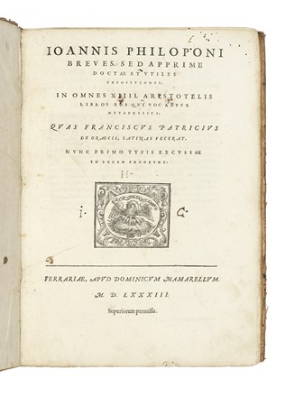  Simplicius Atheniensis : Commentarii in libros De anima Aristotelis. Aristotelismo,  [..]