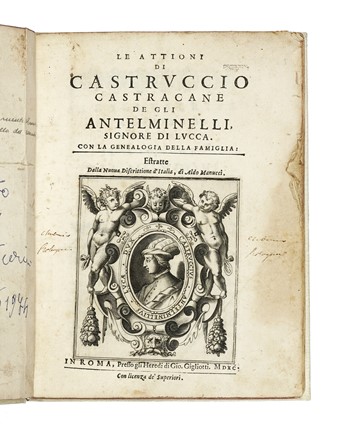  Manuzio Aldo (il giovane) : Le attioni di Castruccio Castracane de gli Antelminelli,  [..]
