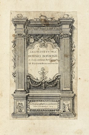 Borboni Domenico : Architectura. Architettura  - Auction Books, autographs and  [..]