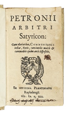 Lotto composto di 4 edizioni del XVII secolo.  Arbiter Petronius, Titus Livius,  [..]
