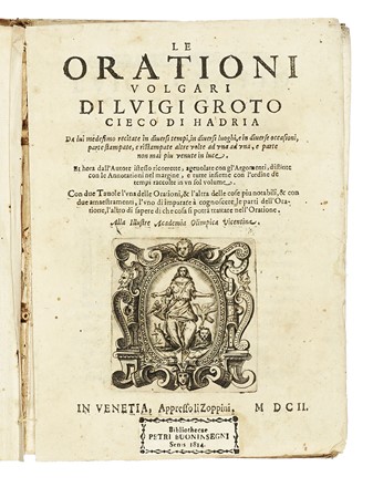 Lotto composto di 4 edizioni del XVII secolo.  Arbiter Petronius, Titus Livius, Andrea Caviari, Luigi Groto  - Asta Libri, autografi e manoscritti - Libreria Antiquaria Gonnelli - Casa d'Aste - Gonnelli Casa d'Aste