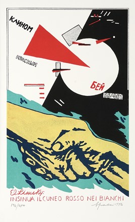  Brera Gianni : Il 1976. Il libro Bolaffi dell'anno. Libro d'Artista, Collezionismo e Bibliografia  Salvatore Fiume  (Comiso, 1915 - Milano, 1997), Ugo Nespolo  (Mosso, 1941), Vladimir Velickovic  (Belgrado, 1935 - Spalato, 2019)  - Auction Books, autographs and manuscripts - Libreria Antiquaria Gonnelli - Casa d'Aste - Gonnelli Casa d'Aste