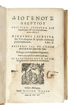  Muret Marc Antoine : Variarum lectionum libri XV.  Diogenes Laertius  - Asta Libri,  [..]