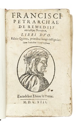  Petrarca Francesco : De' rimedi dell'una, et l'altra fortuna. Libri II. Tradotti  [..]