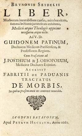  Santinelli Bartolomeo : Dissertationum medicarum.  Bruno Seidel  - Asta Libri,  [..]