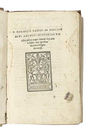  Tacitus Publius Cornelius : Historiarum libri quinque.  - Asta Libri, autografi  [..]