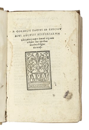  Tacitus Publius Cornelius : Historiarum libri quinque.  - Asta Libri, autografi e manoscritti - Libreria Antiquaria Gonnelli - Casa d'Aste - Gonnelli Casa d'Aste